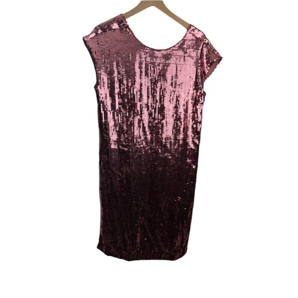 Anthropologie Maeve Kara Sequin Mini Dress Sz Medium NEW $168 Rose Pink - Picture 4 of 9